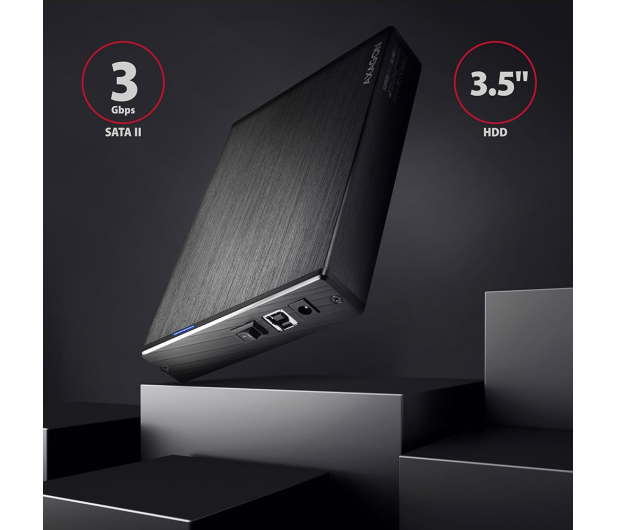 Axagon EE35-XA3, USB 5Gbps - SATA, 3.5" metalowy ALINE box - 1353415 - zdjęcie 4